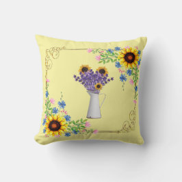 Land Sunblommor Kudde