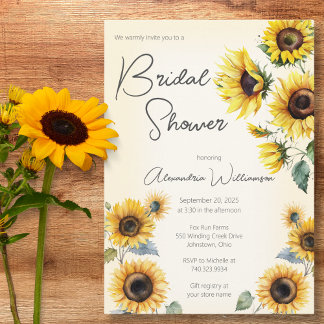 Land Sunblommor Möhippa Inbjudningar