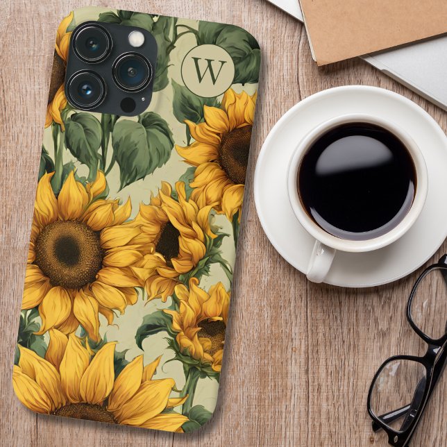 Land Sunblommor Monogram (Skapare uppladdad)