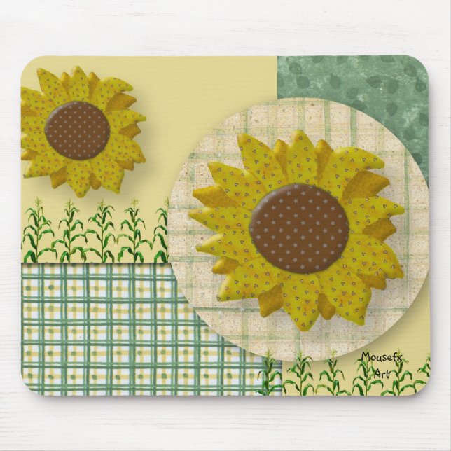 Land Sunblommor Mousepad Musmatta (Framsidan)