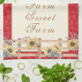 Land Sunblommor på Bandana Print Anpassningsbar Kökshandduk