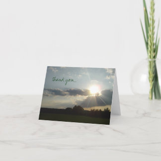 "Land Sunburst" tack för din fotonotecard Kort