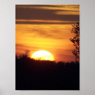 land sunset poster