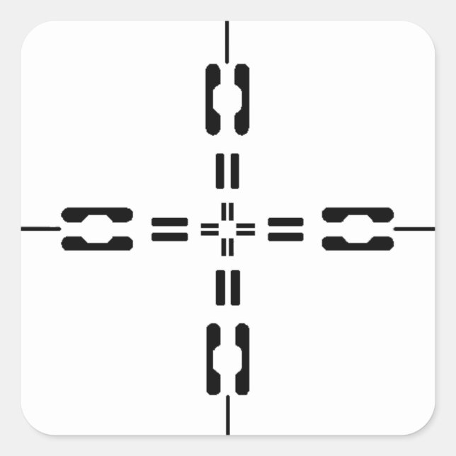 Land Survey Sticker Fyrkantigt Klistermärke (Framsida)