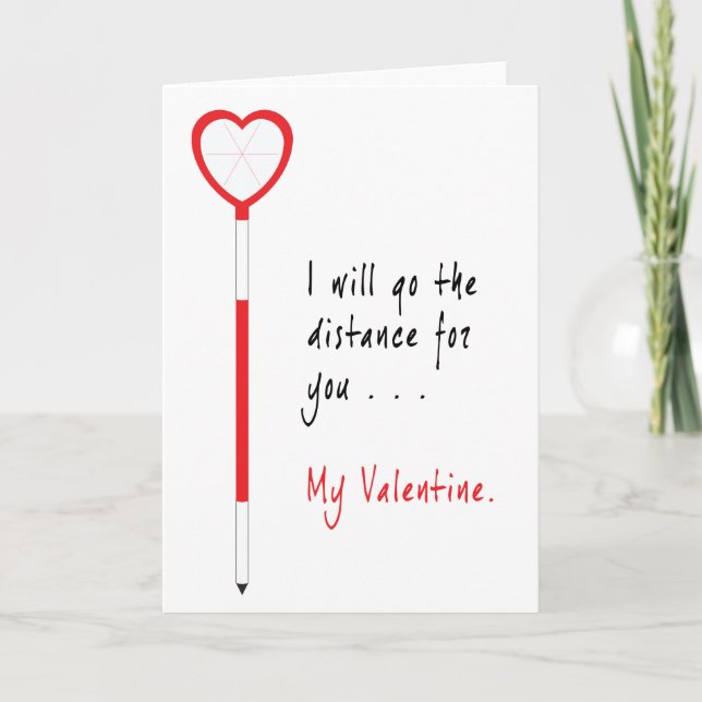 Land Surveyor Valentine Card of Heart-Shaped Prism Helgkort (Framsida)
