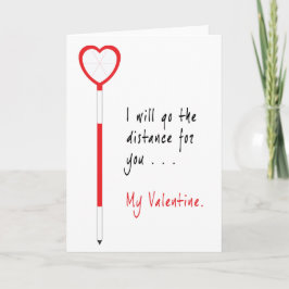 Land Surveyor Valentine Card of Heart-Shaped Prism Helgkort