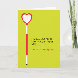Land Surveyor Valentine Card of Heart-Shaped Prism Helgkort
