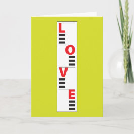 Land Surveyor Valentine Card of Level Rod Helgkort