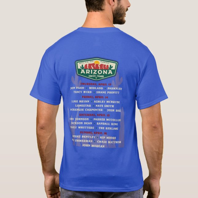 Land Thunder Arizona 2023 Line-Up T Shirt (Baksida)