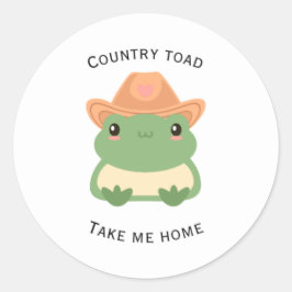 Land Toad vinyldekal Runt Klistermärke