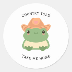 Land Toad vinyldekal Runt Klistermärke
