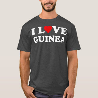 Land Travel Souvenir I Kärlek Guinea T Shirt