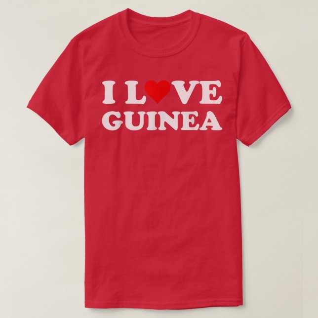 Land Travel Souvenir I Kärlek Guinea T Shirt (Design framsida)