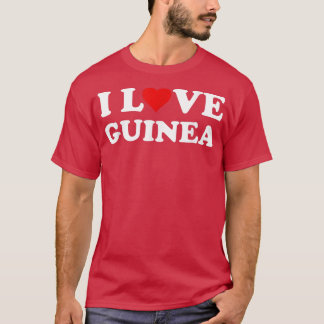 Land Travel Souvenir I Kärlek Guinea T Shirt