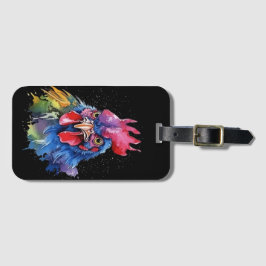 Land Tupp Chicken Watercolor Stil Bagagebricka