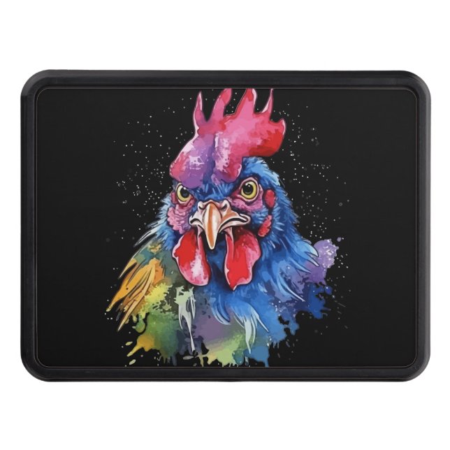 Land Tupp Chicken Watercolor Stil Dragkroksskydd (Framsidan)