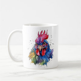 Land Tupp Chicken Watercolor Stil Kaffemugg