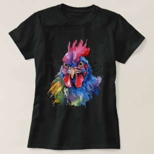 Land Tupp Chicken Watercolor Stil T Shirt