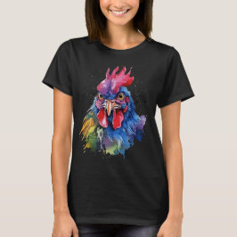 Land Tupp Chicken Watercolor Stil T Shirt