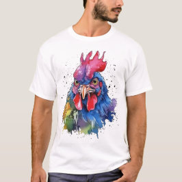Land Tupp Chicken Watercolor Stil T Shirt