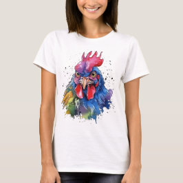 Land Tupp Chicken Watercolor Stil T Shirt