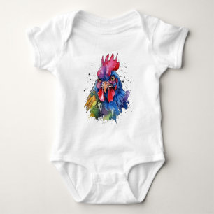 Land Tupp Chicken Watercolor Stil T Shirt