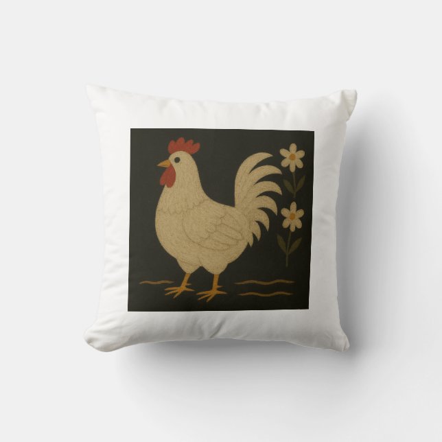 Land Tupp folkart Kudde (Framsida)