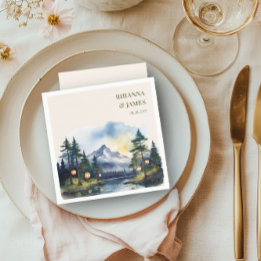 Land Twilight-skogsområdet Bröllop Pappersservett