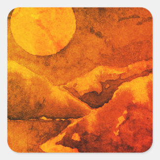 Land Vägar, landskap och natur Fyrkantigt Klistermärke