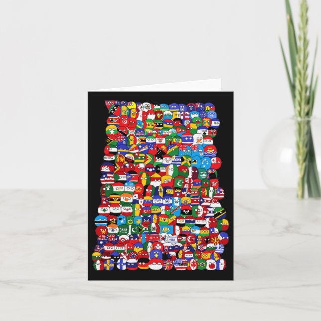 Land Världs flaggor Kort (Framsida)