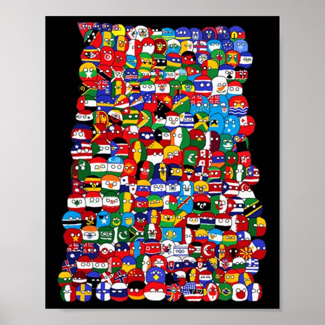 Land Världs flaggor Poster (Framsidan)