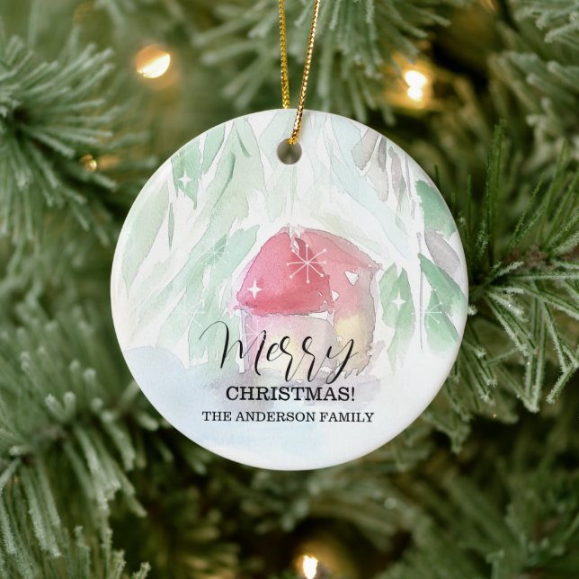 Land Village White jul Julgransprydnad Keramik (Träd)