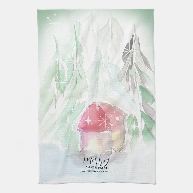 Land Village White jul Kökshandduk (Vertikal)