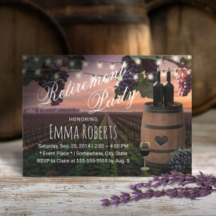 Land Vineyard Rustic Vin Barrel Pension Inbjudningar
