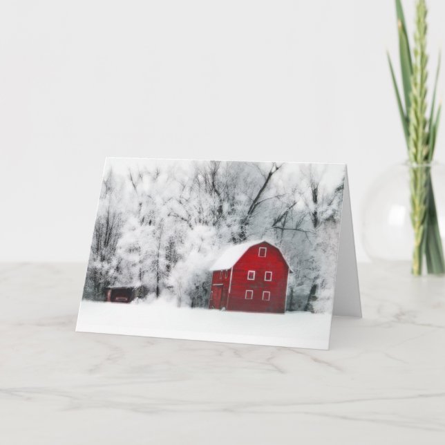 Land-vinter,julkort Helgkort (Framsida)