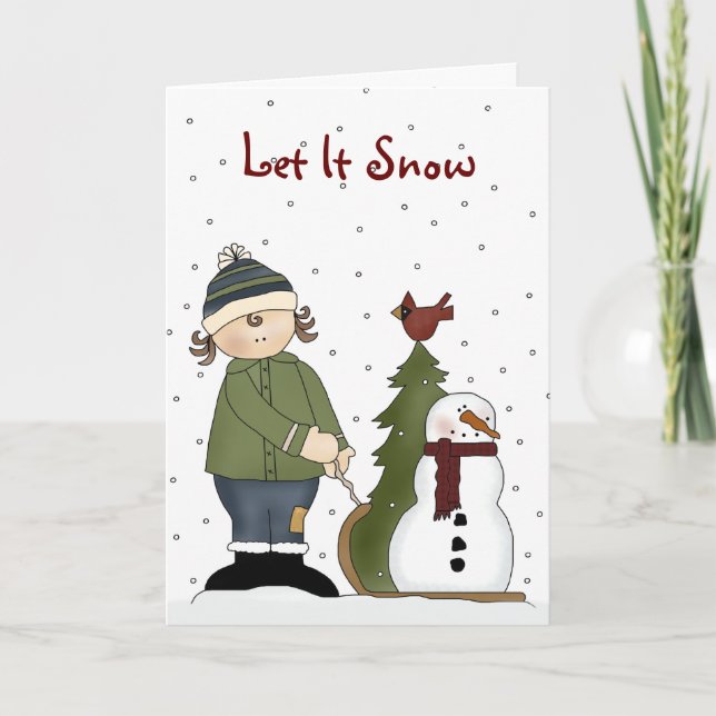 Land vinterjulkort helgkort (Framsida)