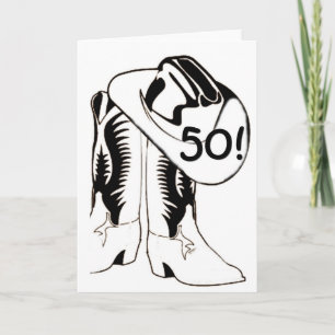 LAND WESTERN "50:e" BIRTHDAY WISH Kort