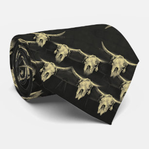 Land Western Antique Black Rustic Bull Skull Slips