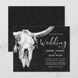 Land Western budget för Black and White Bull Skull