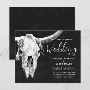 Land Western budget för Black and White Bull Skull