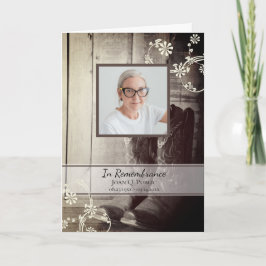 Land Western Cowboy Boots Funeral Service Program