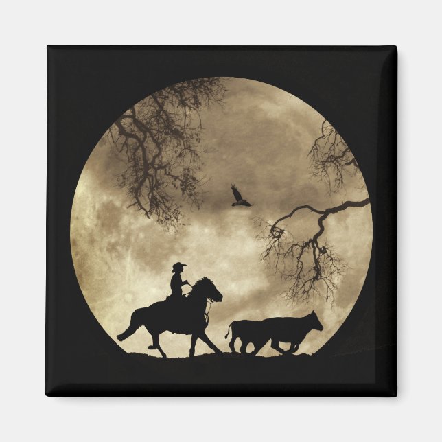 Land Western Cowboy Magnet (Framsidan)