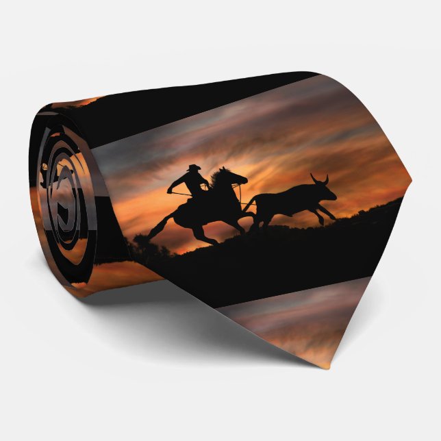 Land Western Cowboy Roping Long Horn Steer Slips (Rullad)