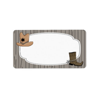 Land Western Cowboyetikett Adressetikett