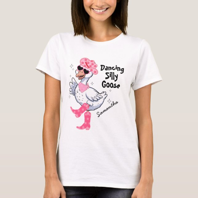 Land Western Dancing Sill Goose T Shirt (Framsida)