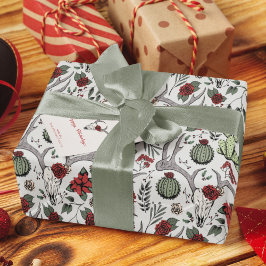 Land Western julafton Blommigt Reindeer Skull Presentpapper