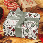 Land Western julafton Blommigt Reindeer Skull Presentpapper<br><div class="desc">Den här eleganten har en western land-handdragen utformning som gör att renar döskallar i rött och grädde i ro med blommor av jakt,  kakti,  holly och röda vinterbär,  allt mot bakgrund av elegant kräm. Perfekt för julhelgen eller land jul bröllop.</div>