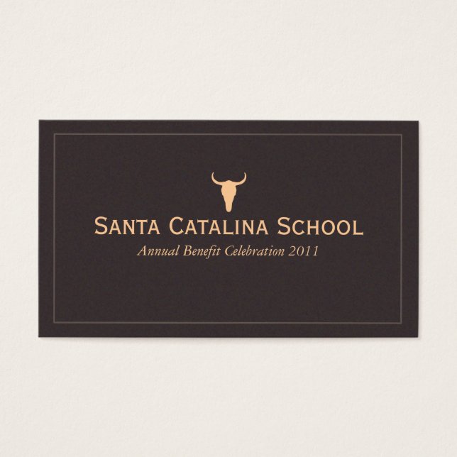 Land Western Longhorns Bull Skull Cowboygåvor Visitkort (Framsidan)