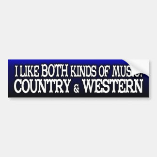Land & western musikälskare bildekal