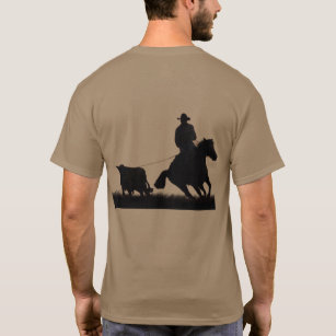 Land Western Rodeo Roping Cowboy Steer T-Shirt